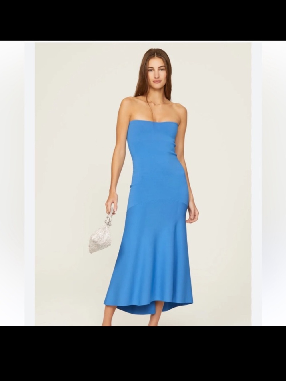 A.L.C. Strapless Cobalt Blue Midi Dress